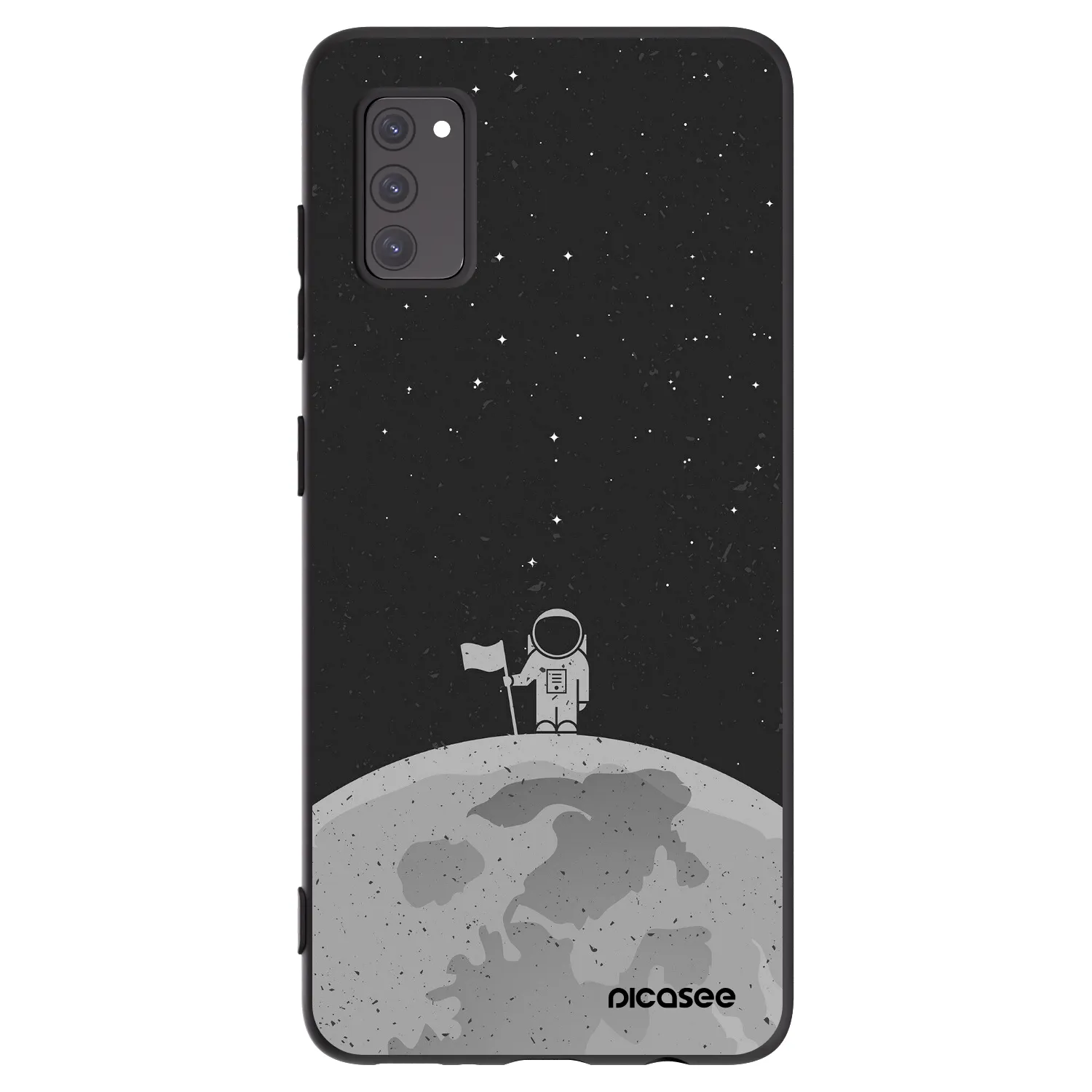 Picasee husă neagră din silicon pentru Samsung Galaxy A41 A415F - Astronaut