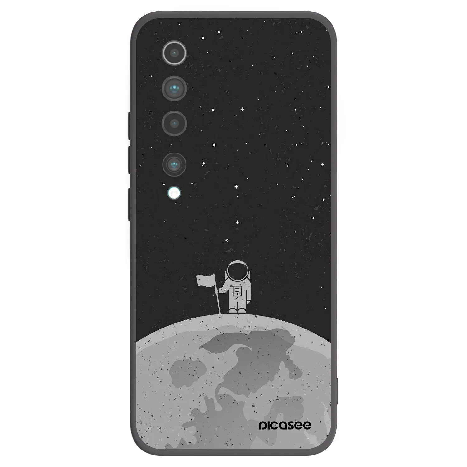Picasee husă neagră din silicon pentru Xiaomi Mi 10 - Astronaut