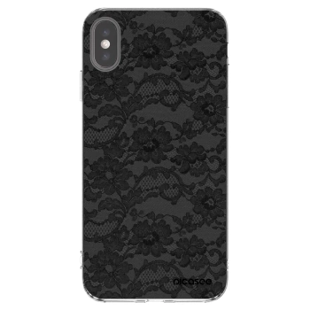 Picasee husă transparentă din silicon pentru Apple iPhone XS Max - Dark Elegance