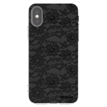 Picasee husă transparentă din silicon pentru Apple iPhone X/XS - Dark Elegance