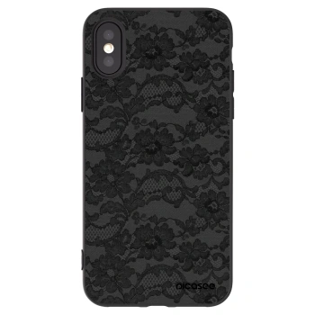 Picasee husă neagră din silicon pentru Apple iPhone X/XS - Dark Elegance