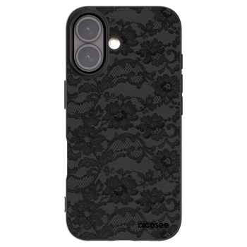 Picasee husă neagră din silicon pentru Apple iPhone 16 - Dark Elegance