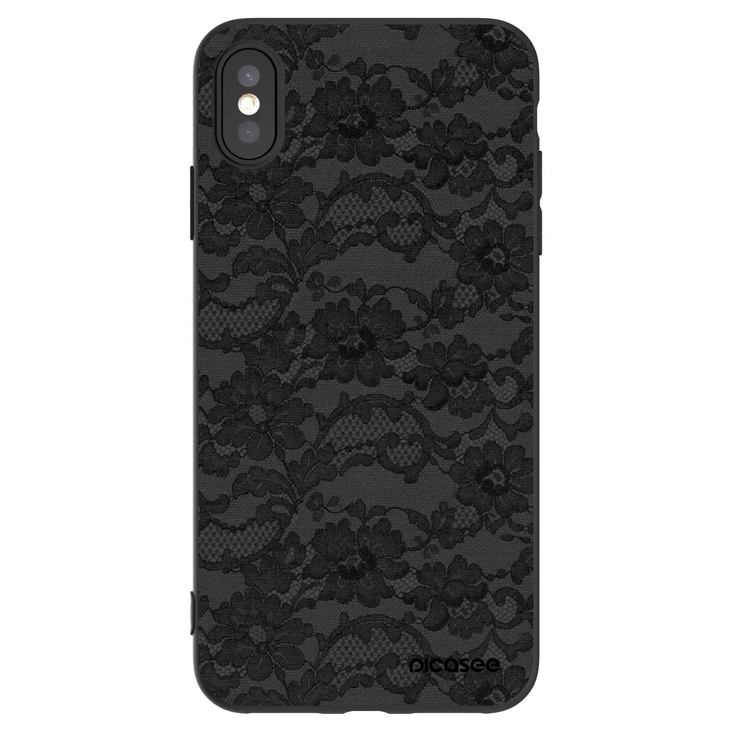 Picasee husă neagră din silicon pentru Apple iPhone XS Max - Dark Elegance