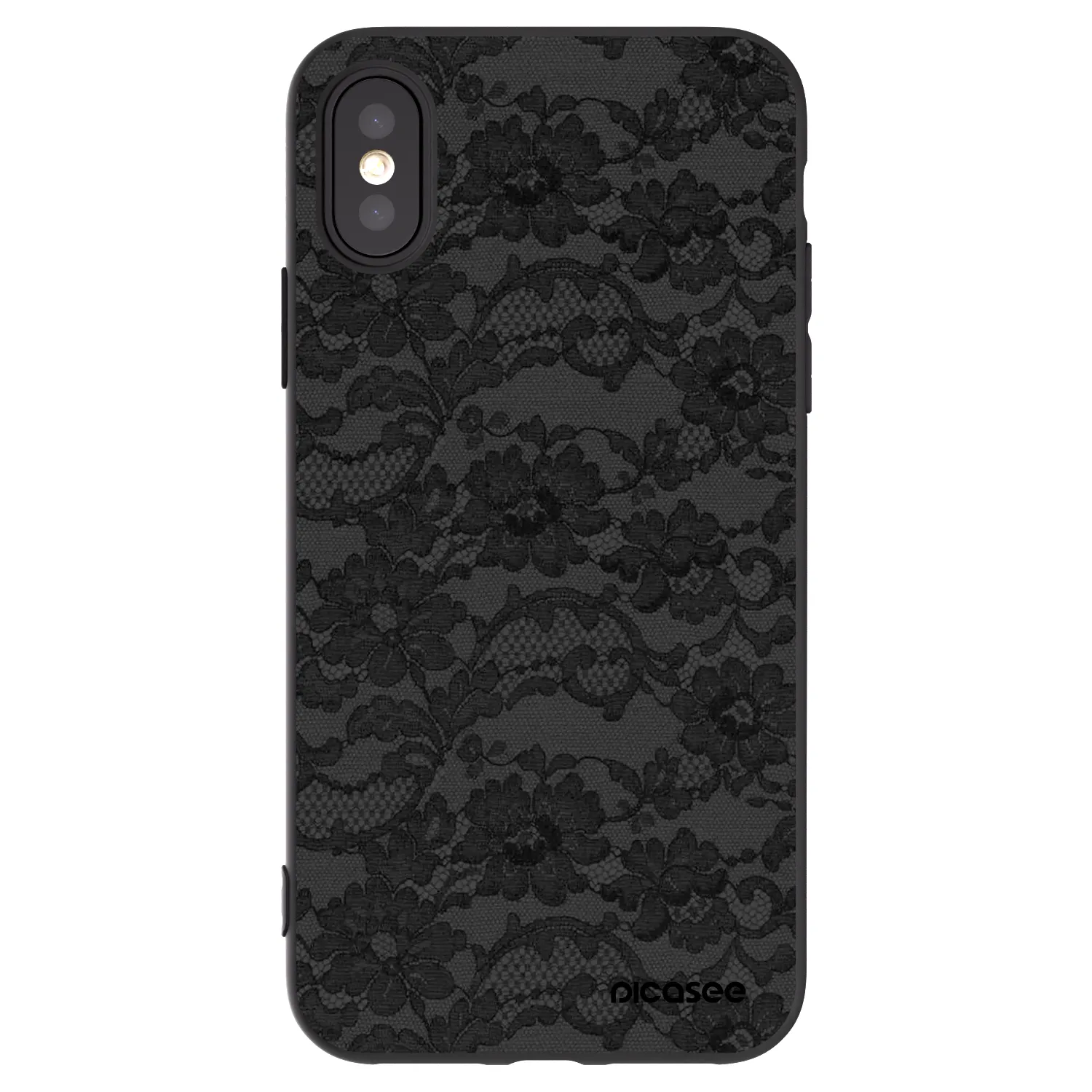 Picasee husă neagră din silicon pentru Apple iPhone X/XS - Dark Elegance