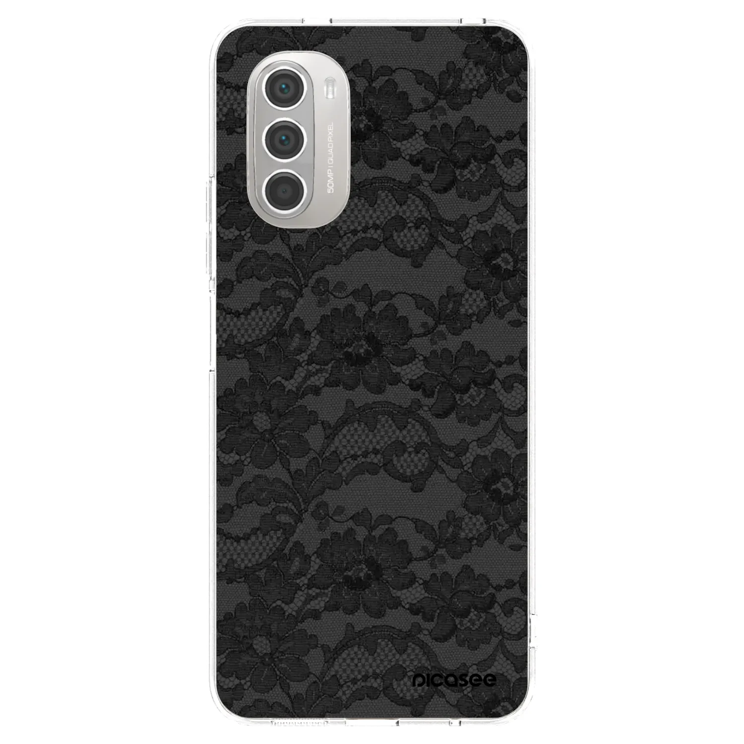 Picasee husă transparentă din silicon pentru Motorola Moto G51 - Dark Elegance