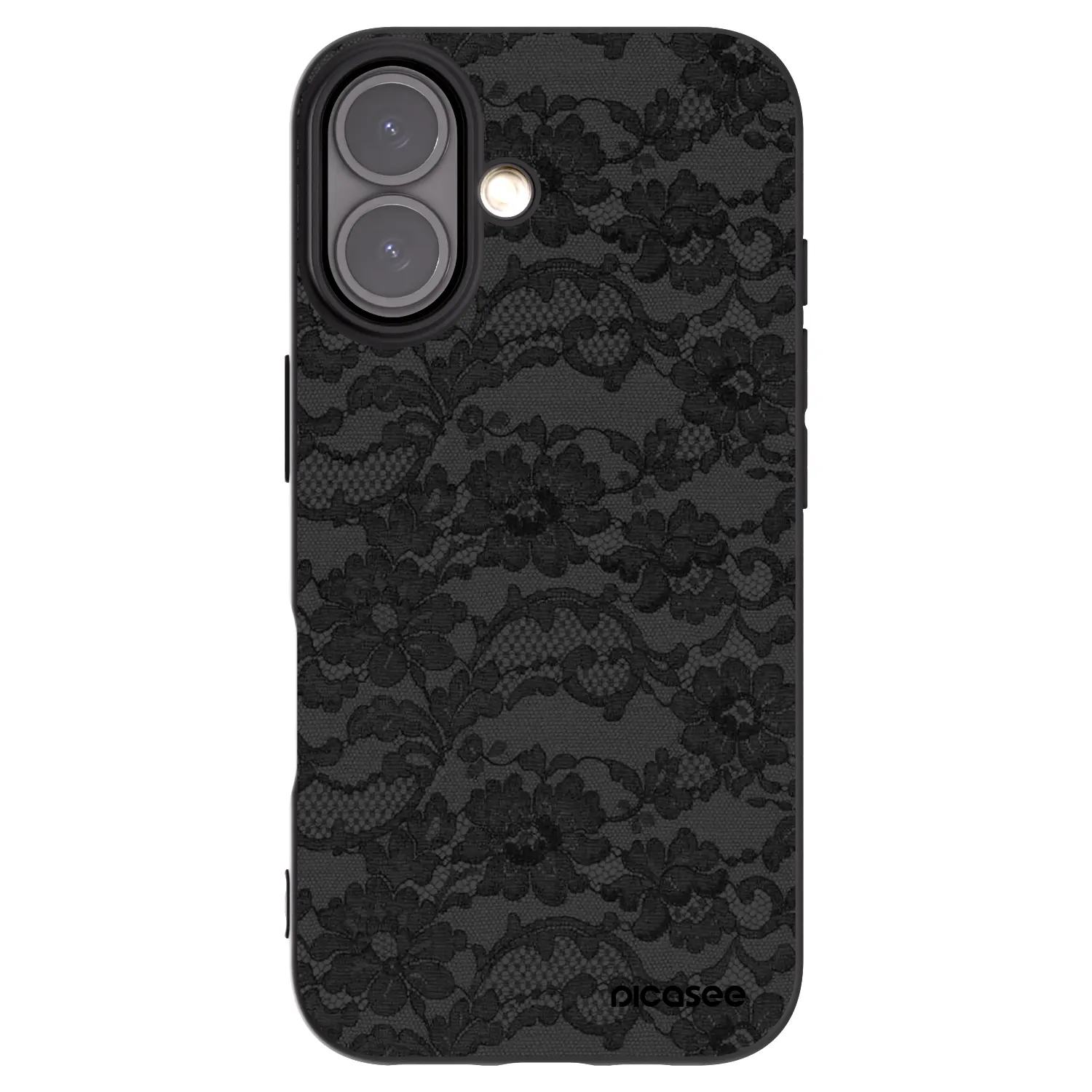 Picasee husă neagră din silicon pentru Apple iPhone 16 - Dark Elegance