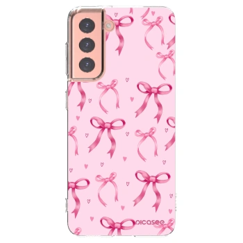 Picasee husă transparentă din silicon pentru Samsung Galaxy S21 5G G991B - Bow Aesthetic