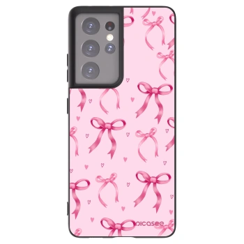 Picasee husă neagră din silicon pentru Samsung Galaxy S21 Ultra 5G G998B - Bow Aesthetic