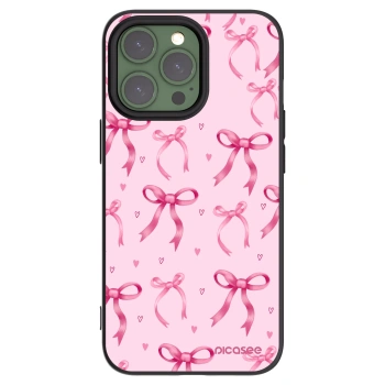 Picasee husă neagră din silicon pentru Apple iPhone 13 Pro - Bow Aesthetic