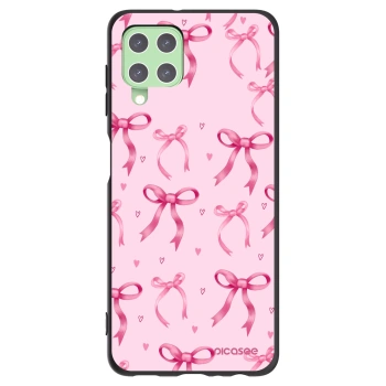 Picasee husă neagră din silicon pentru Samsung Galaxy A22 A225F 4G - Bow Aesthetic