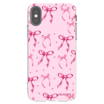 Picasee husă transparentă din silicon pentru Apple iPhone X/XS - Bow Aesthetic