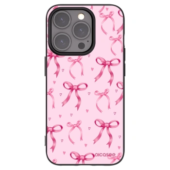 Picasee husă neagră din silicon pentru Apple iPhone 15 Pro - Bow Aesthetic