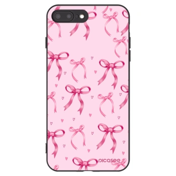 Picasee husă neagră din silicon pentru Apple iPhone 8 Plus - Bow Aesthetic