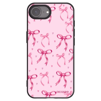 Picasee husă neagră din silicon pentru Apple iPhone 16e - Bow Aesthetic