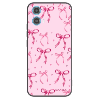 Picasee husă neagră din silicon pentru Motorola Moto G34 5G - Bow Aesthetic
