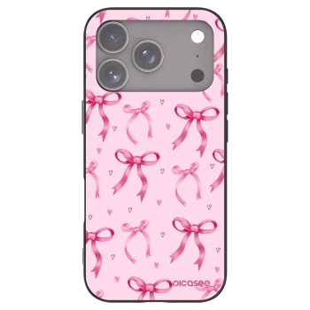 Picasee husă neagră din silicon pentru Apple iPhone 17 Pro - Bow Aesthetic