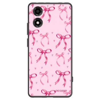Picasee husă neagră din silicon pentru Motorola Moto E14 - Bow Aesthetic