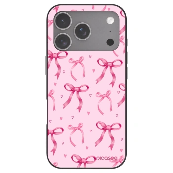 Picasee husă neagră din silicon pentru Apple iPhone 18 Pro - Bow Aesthetic