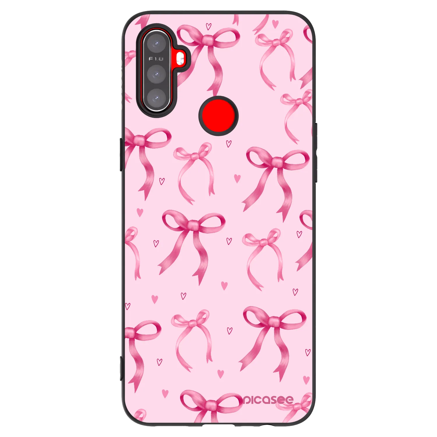 Picasee husă neagră din silicon pentru Realme C3 - Bow Aesthetic