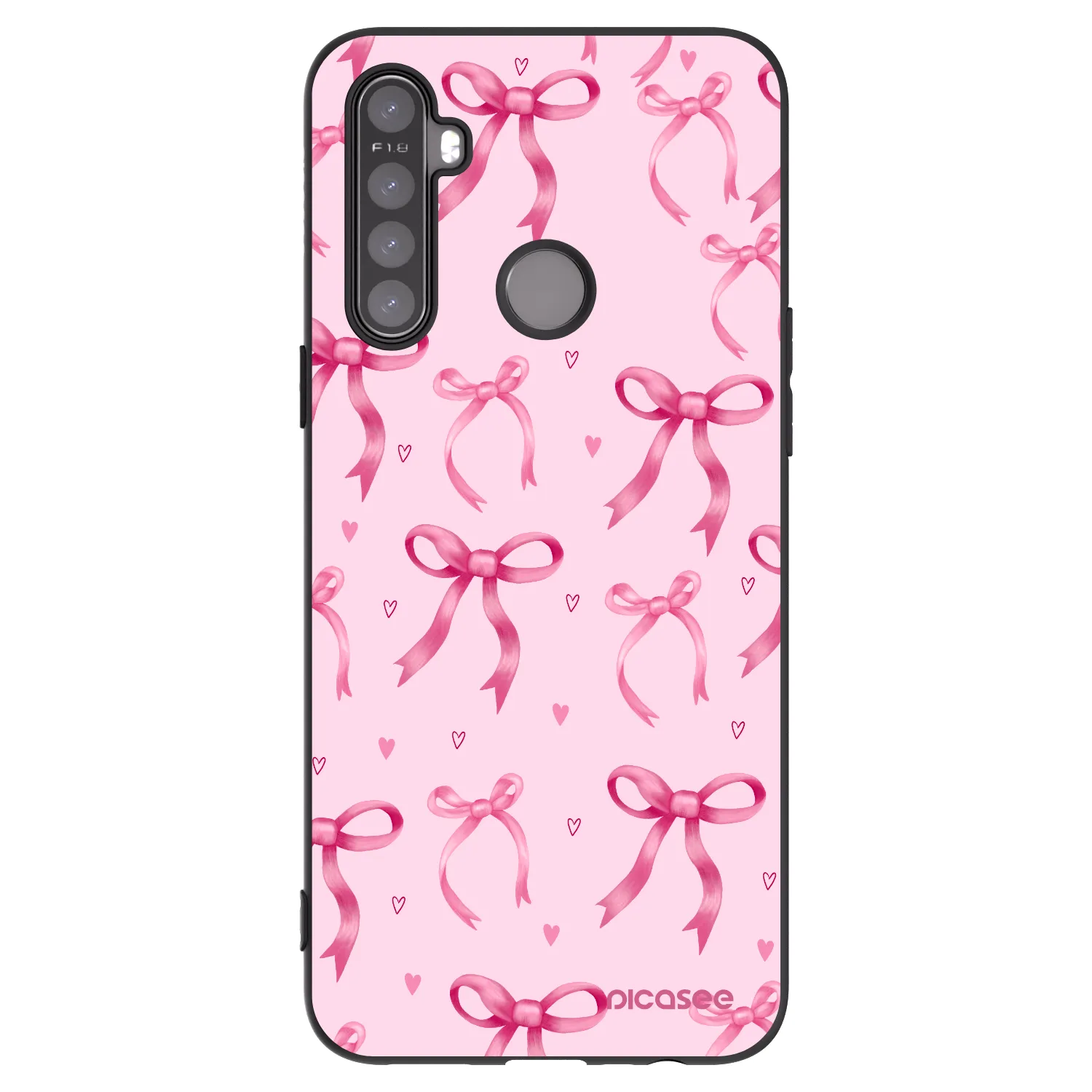 Picasee husă neagră din silicon pentru Realme 5 - Bow Aesthetic