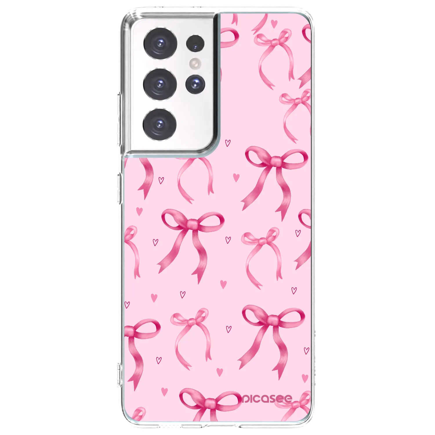 Picasee husă transparentă din silicon pentru Samsung Galaxy S21 Ultra 5G G998B - Bow Aesthetic