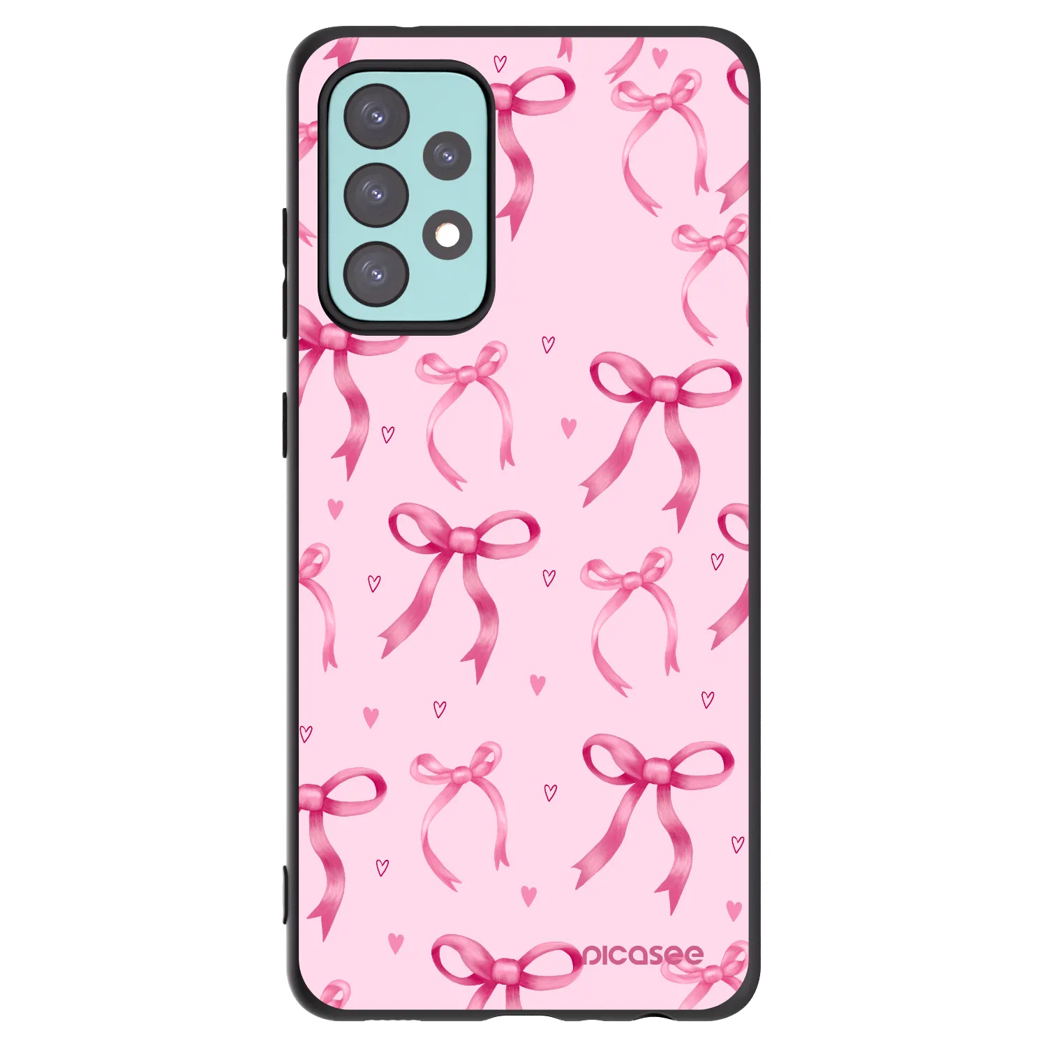 Picasee husă neagră din silicon pentru Samsung Galaxy A72 A725F - Bow Aesthetic