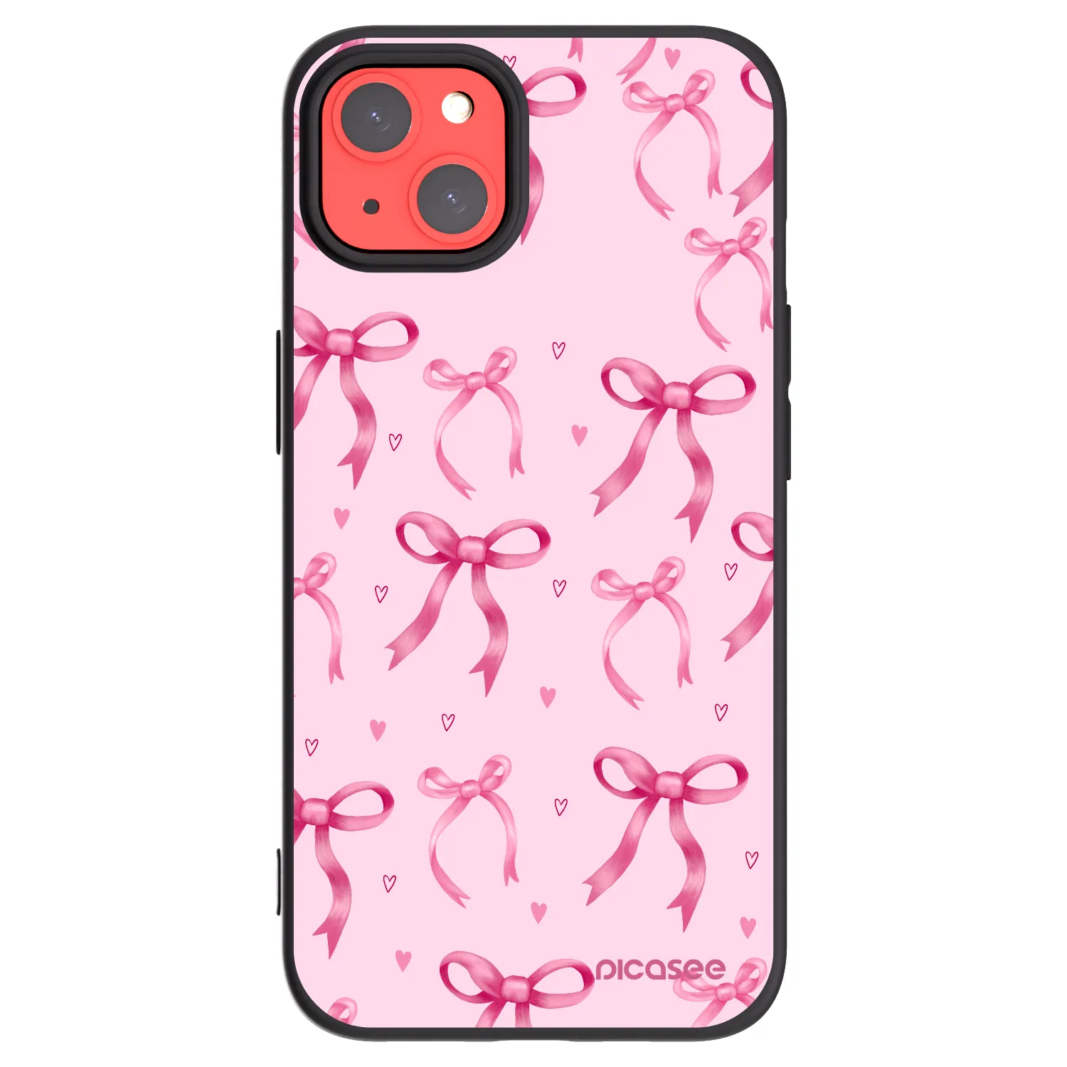 Picasee husă neagră din silicon pentru Apple iPhone 13 - Bow Aesthetic