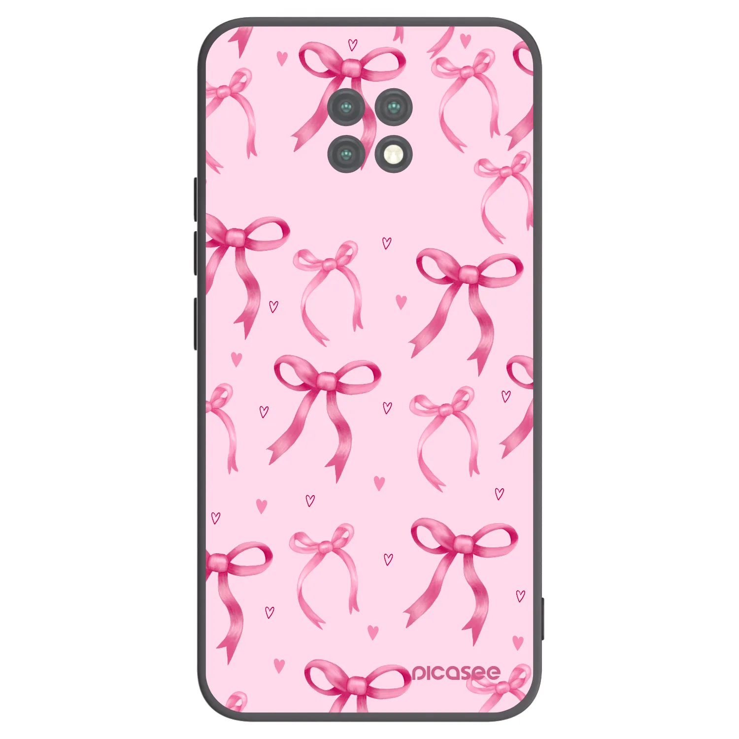 Picasee husă neagră din silicon pentru Xiaomi Redmi Note 9T - Bow Aesthetic