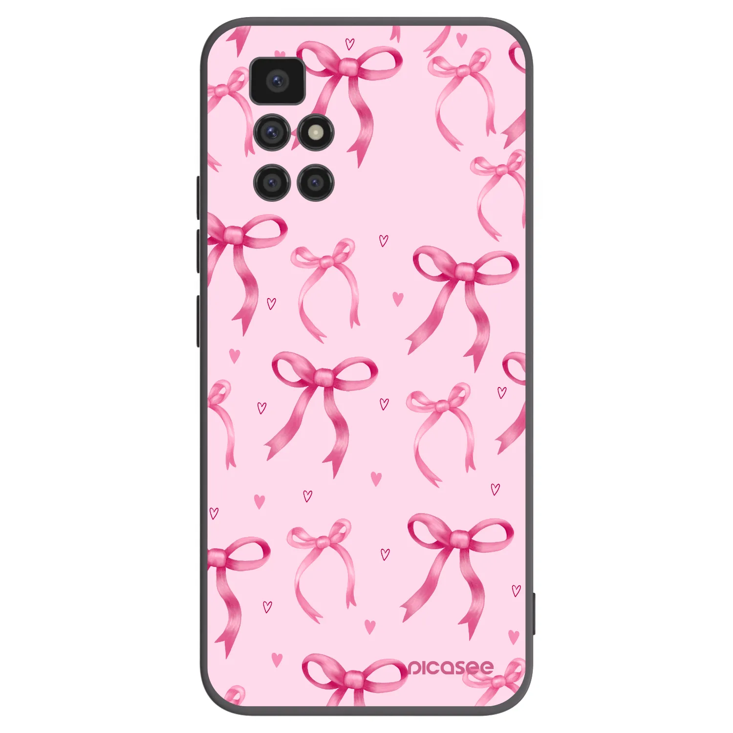 Picasee husă neagră din silicon pentru Xiaomi Redmi 10 - Bow Aesthetic