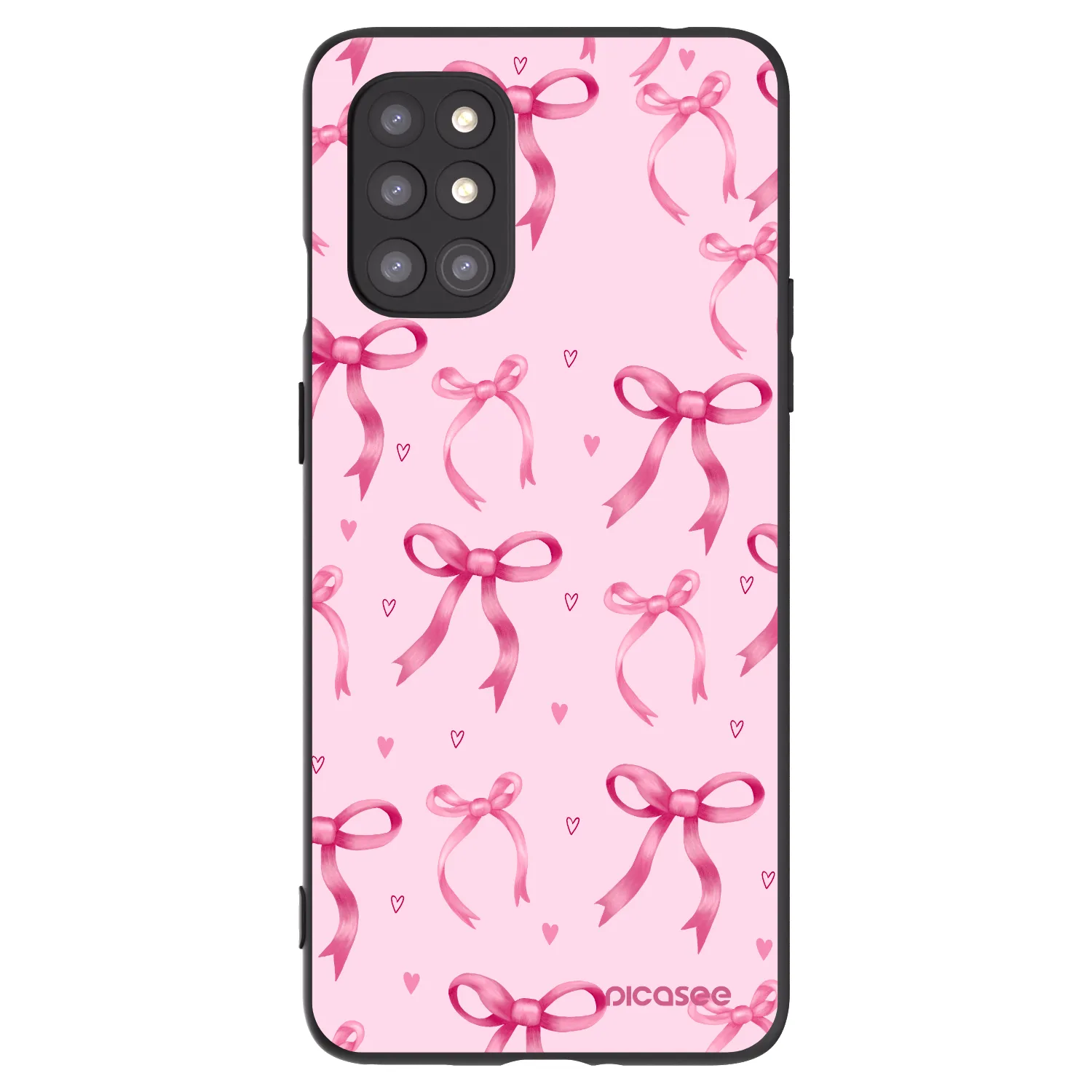 Picasee husă neagră din silicon pentru OnePlus 8T - Bow Aesthetic