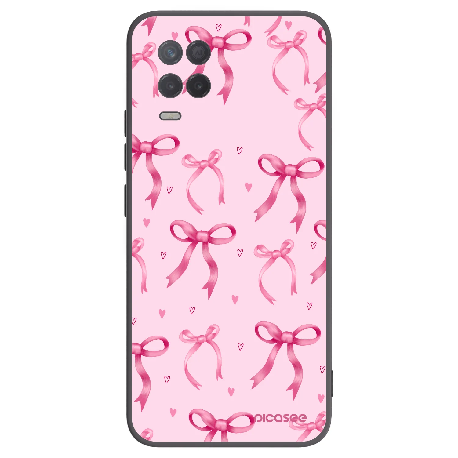 Picasee husă neagră din silicon pentru Realme 8 5G - Bow Aesthetic
