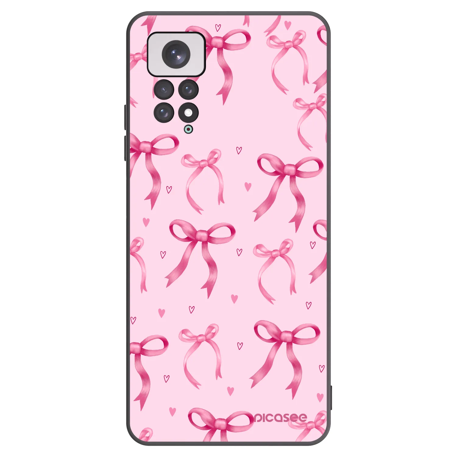 Picasee husă neagră din silicon pentru Xiaomi Redmi Note 11 - Bow Aesthetic