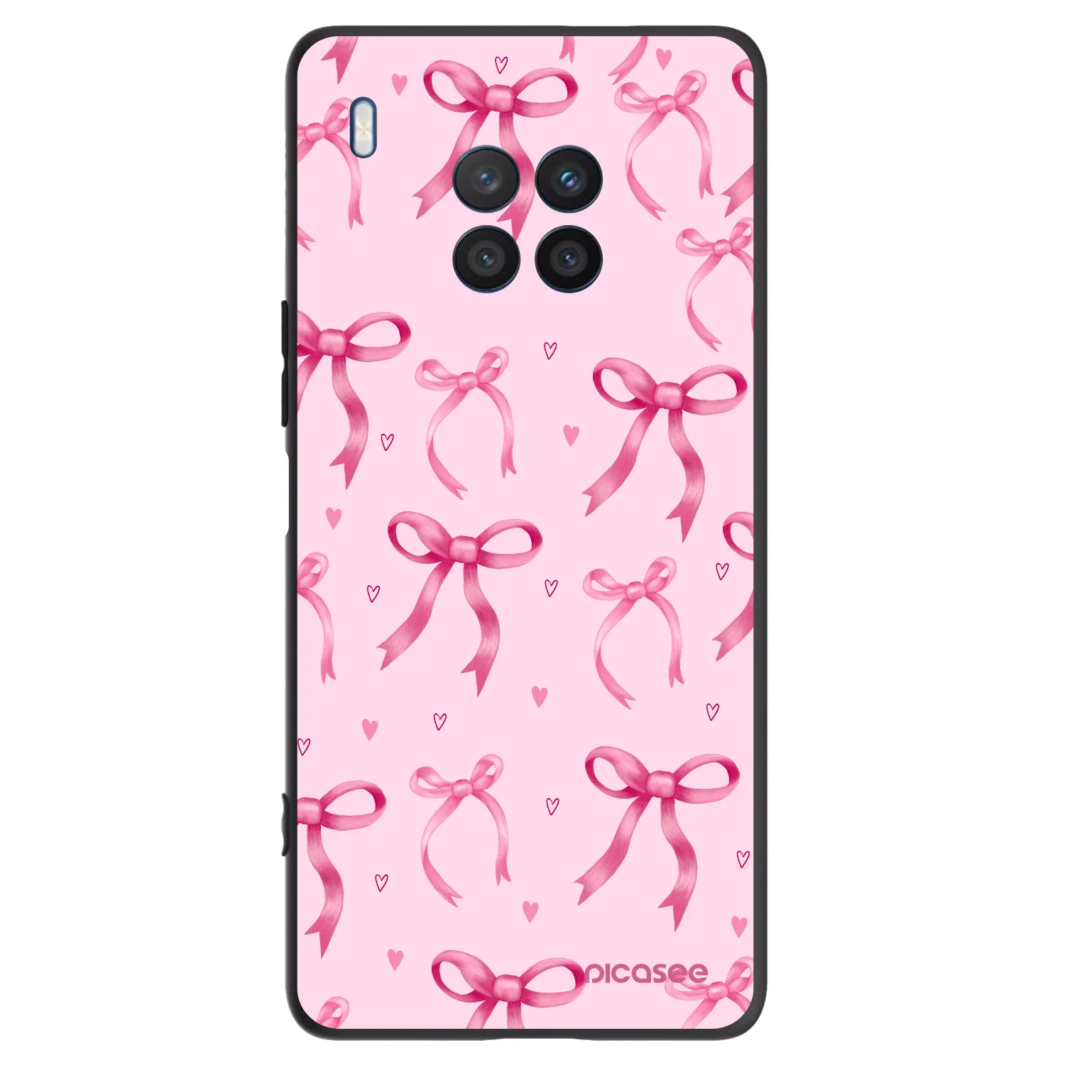 Picasee husă neagră din silicon pentru Honor 50 Lite - Bow Aesthetic