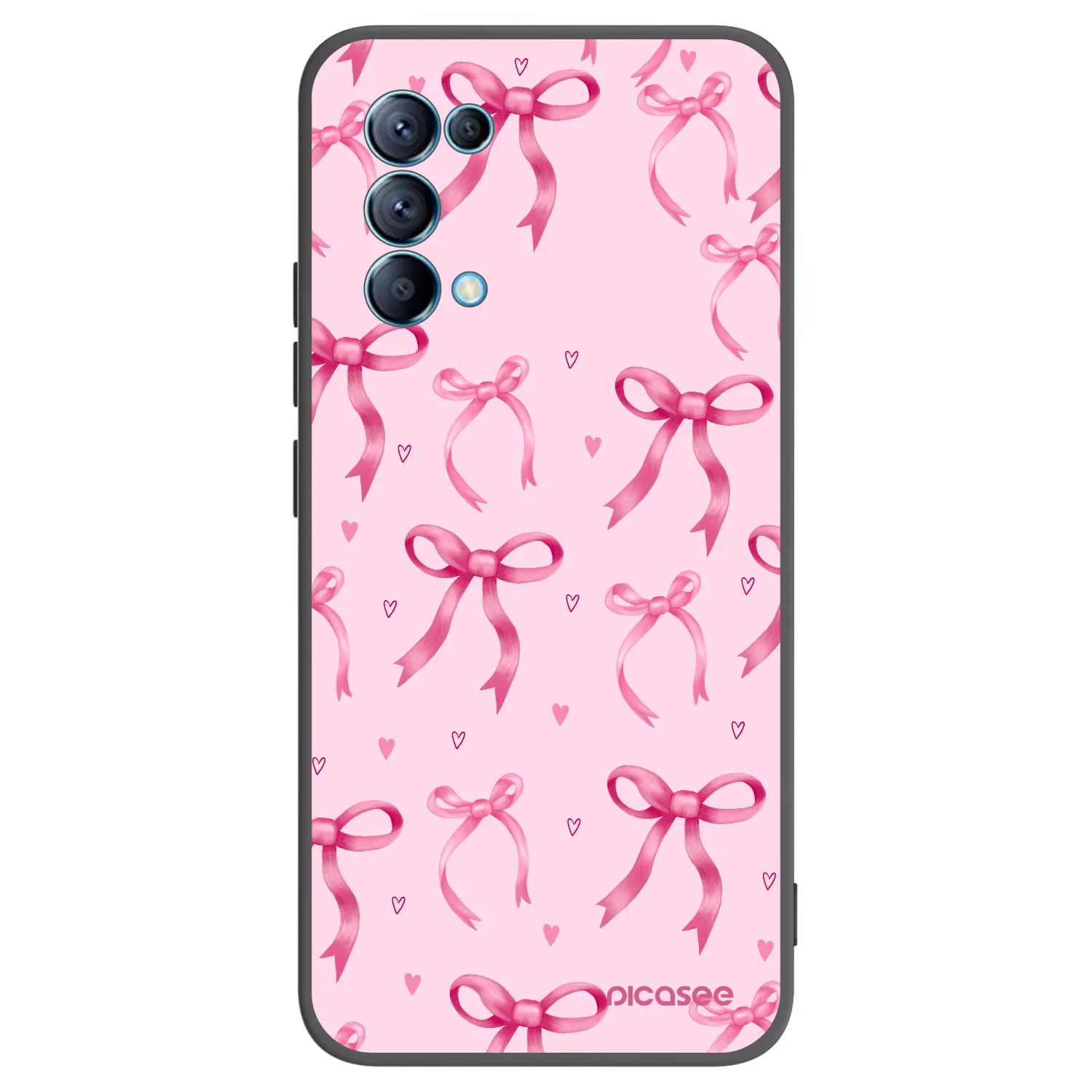 Picasee husă neagră din silicon pentru OPPO Reno 5 5G - Bow Aesthetic