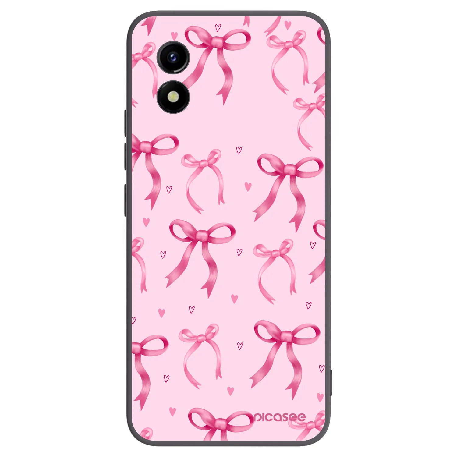 Picasee husă neagră din silicon pentru Vivo Y01 - Bow Aesthetic