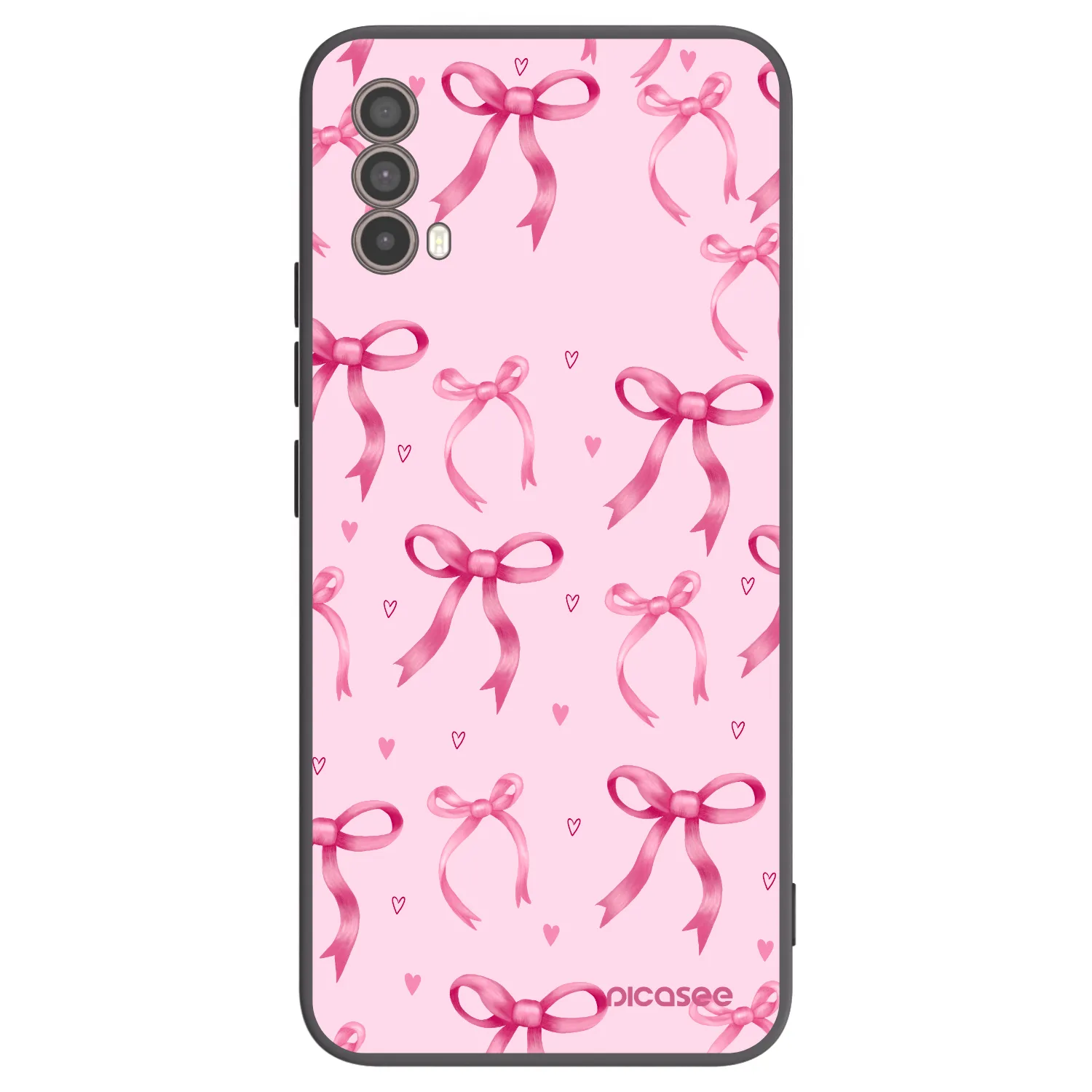 Picasee husă neagră din silicon pentru Motorola Moto E40 - Bow Aesthetic