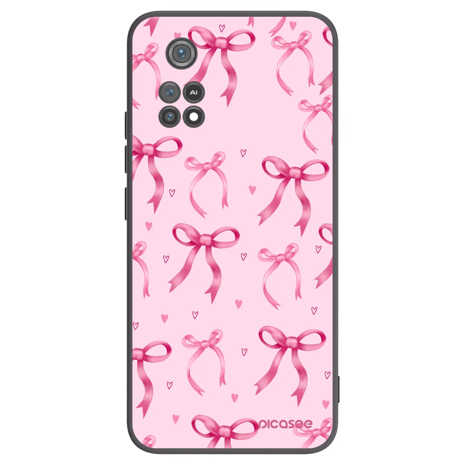 Picasee husă neagră din silicon pentru Xiaomi Poco M4 Pro - Bow Aesthetic