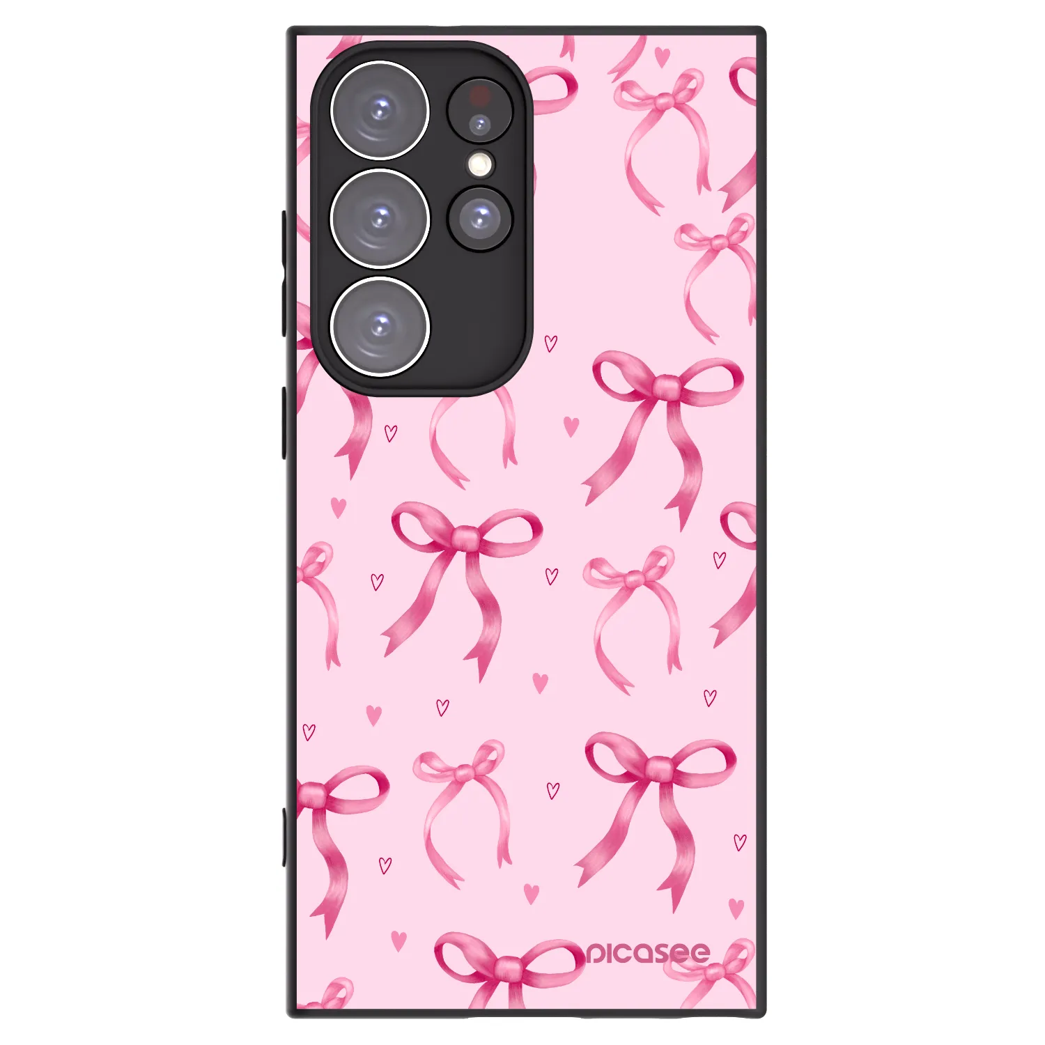 Picasee husă neagră din silicon pentru Samsung Galaxy S23 Ultra 5G - Bow Aesthetic