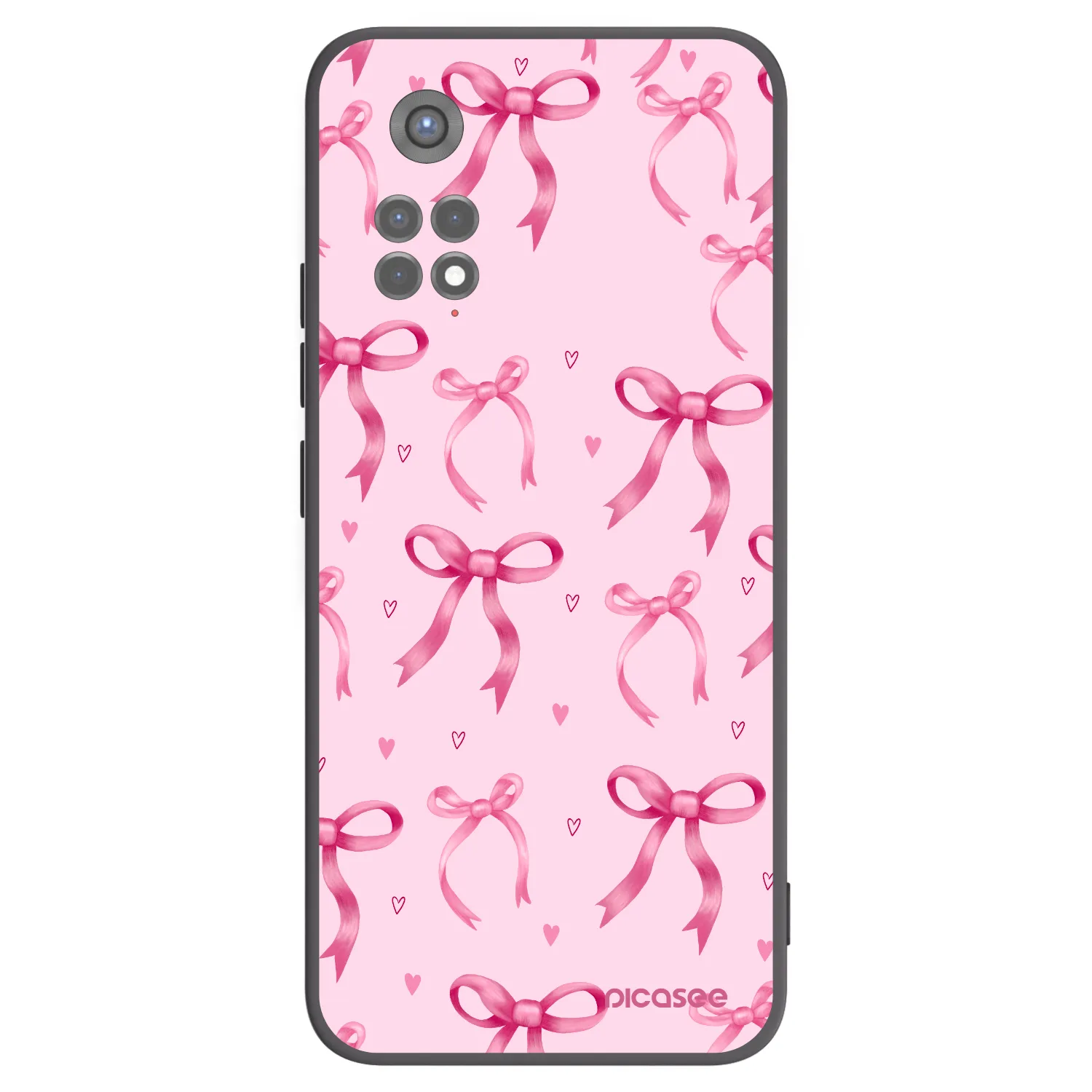 Picasee husă neagră din silicon pentru Xiaomi Redmi Note 11S 5G - Bow Aesthetic