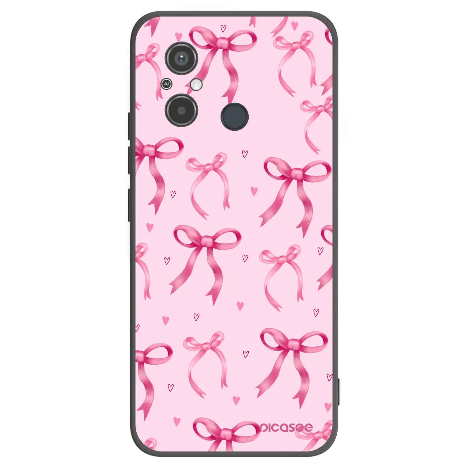 Picasee husă neagră din silicon pentru Xiaomi Redmi 12C - Bow Aesthetic