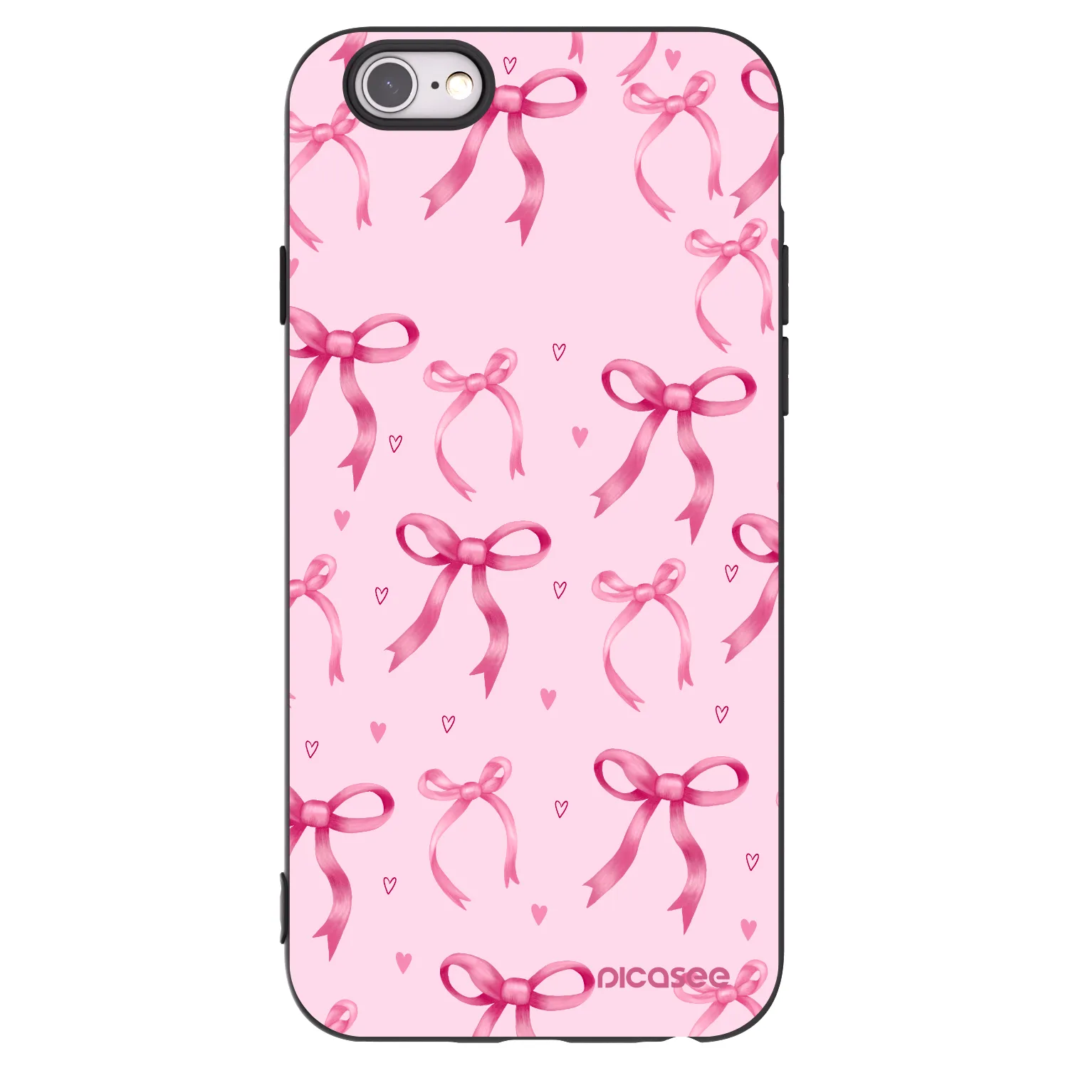 Picasee husă neagră din silicon pentru Apple iPhone 6/6S - Bow Aesthetic