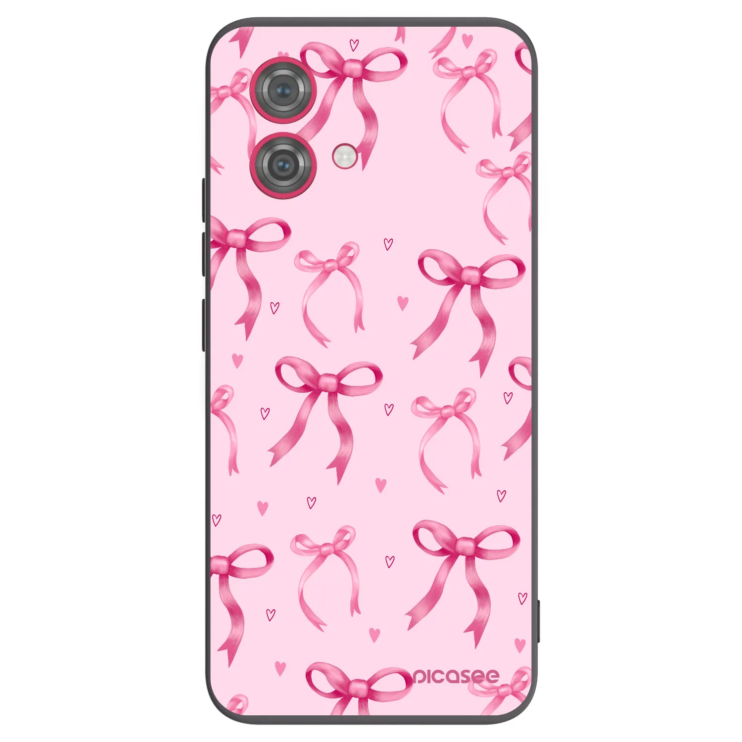 Picasee husă neagră din silicon pentru Motorola Moto G84 5G - Bow Aesthetic