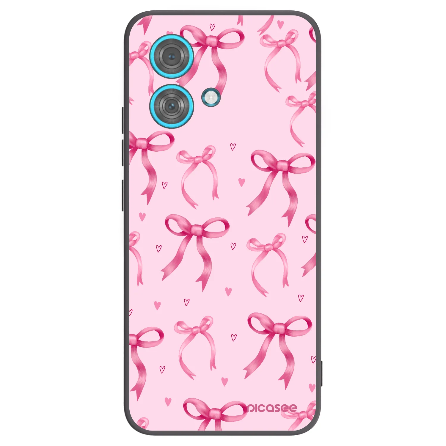 Picasee husă neagră din silicon pentru Motorola Edge 40 Neo - Bow Aesthetic