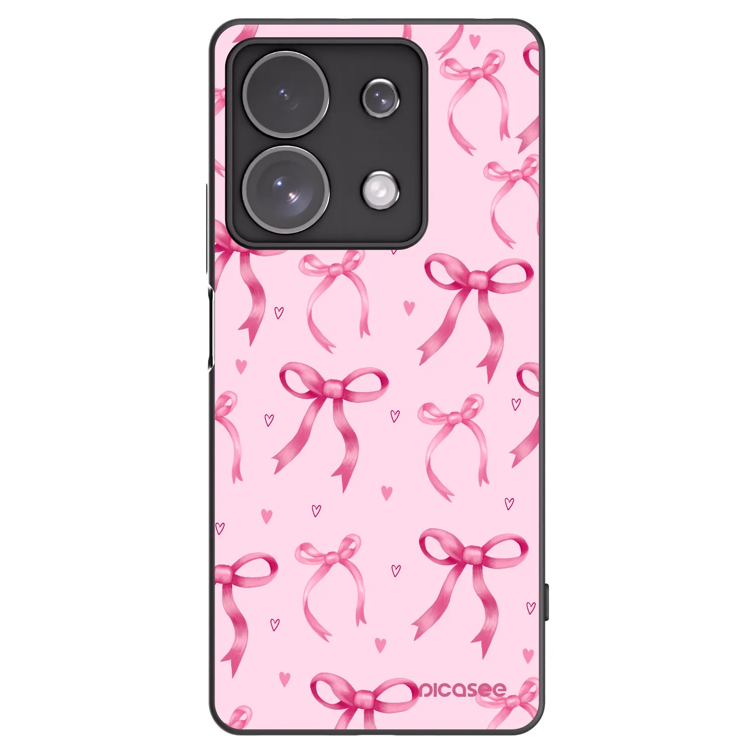 Picasee husă neagră din silicon pentru Xiaomi Redmi Note 13 Pro 4G - Bow Aesthetic