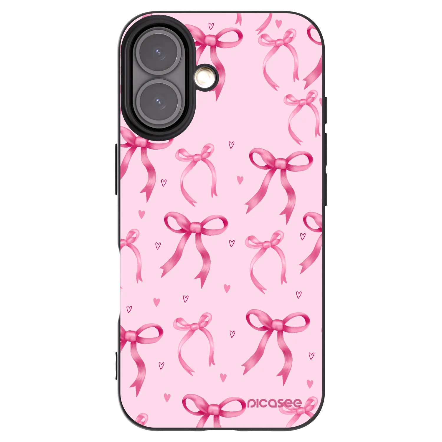 Picasee husă neagră din silicon pentru Apple iPhone 16 - Bow Aesthetic