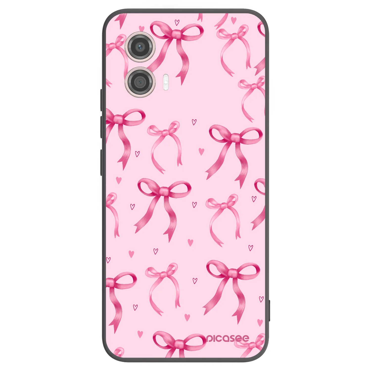 Picasee husă neagră din silicon pentru Motorola Moto G53 5G - Bow Aesthetic