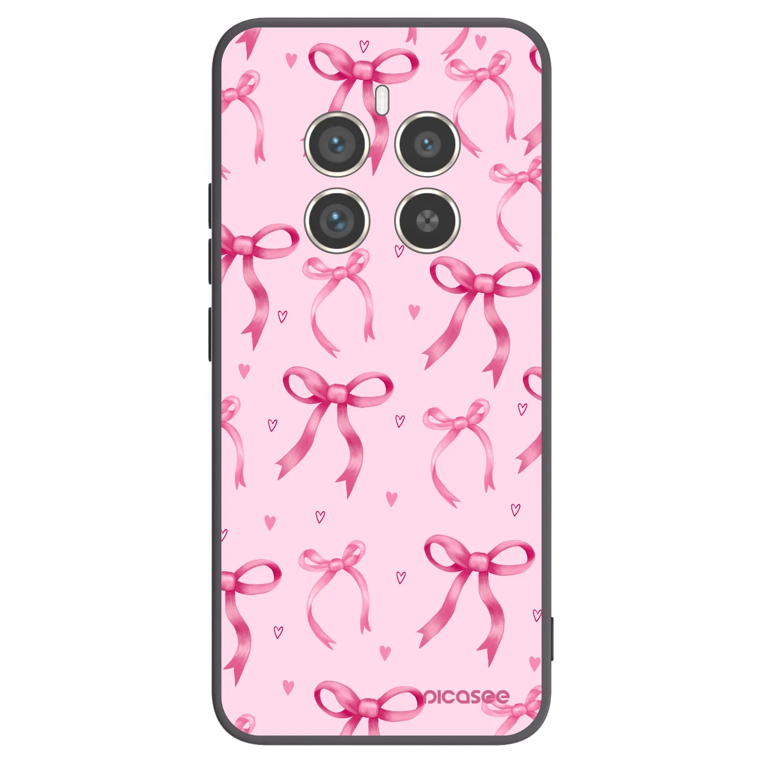 Picasee husă neagră din silicon pentru Realme 12 Pro 5G - Bow Aesthetic