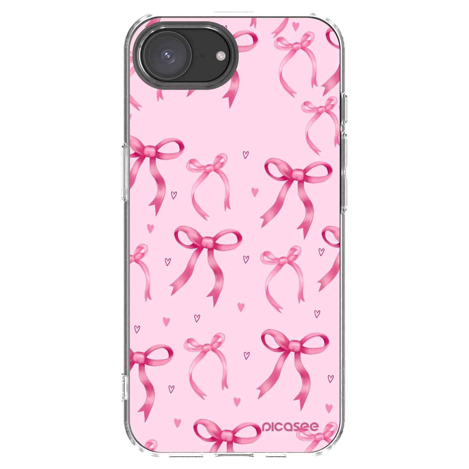 Picasee husă transparentă din silicon pentru Apple iPhone 16e - Bow Aesthetic