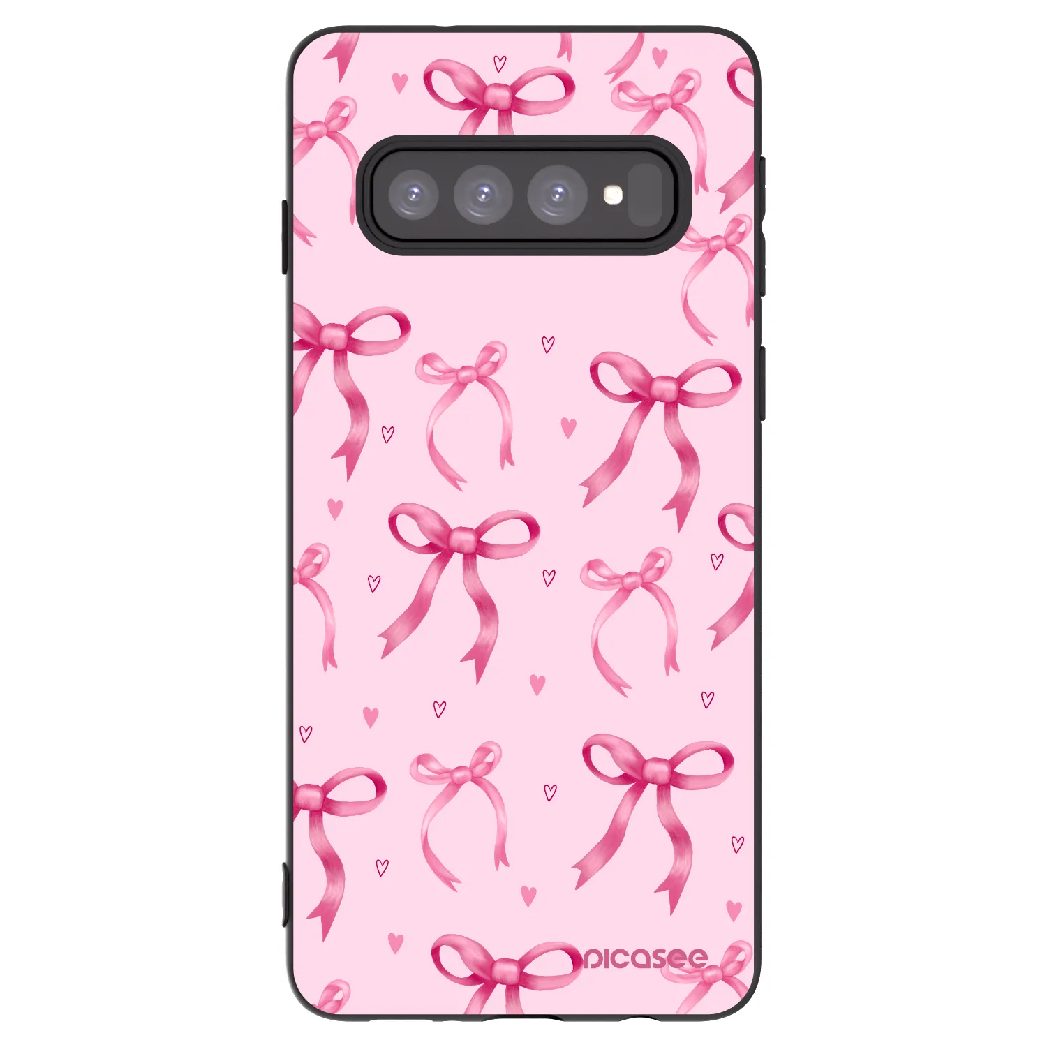 Picasee husă neagră din silicon pentru Samsung Galaxy S10 G973 - Bow Aesthetic