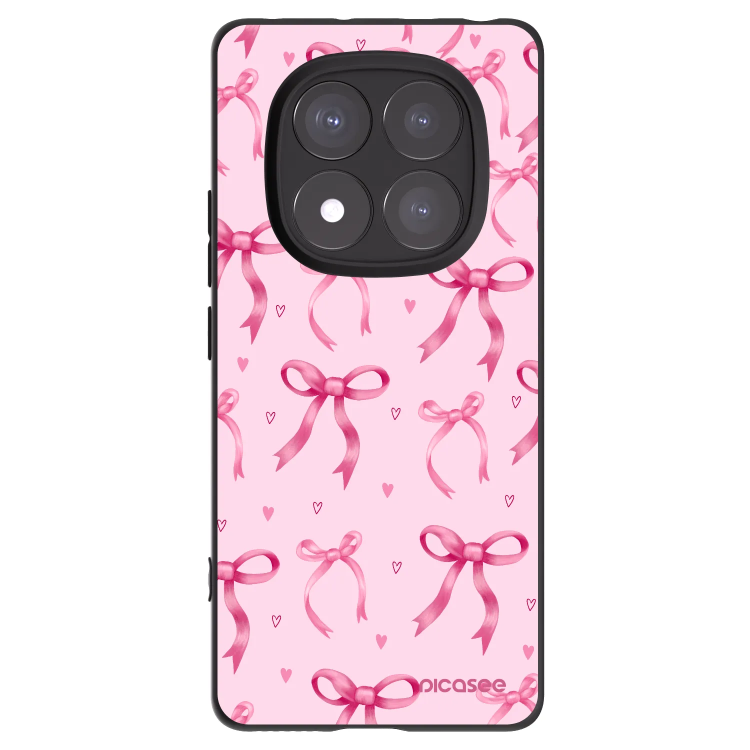 Picasee husă neagră din silicon pentru Xiaomi Redmi Note 14 Pro+ 5G - Bow Aesthetic